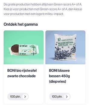 Gratis producten via de extra app van Colruyt