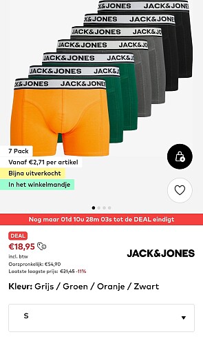 JACK & JONES Boxershorts XS en S