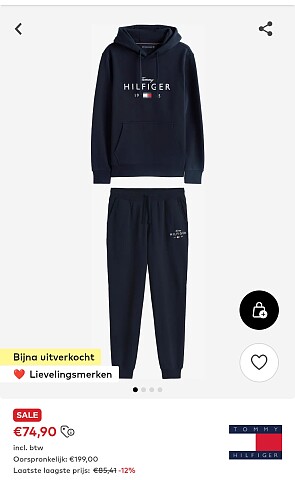 Tommy trainingspak heren 74,90€!