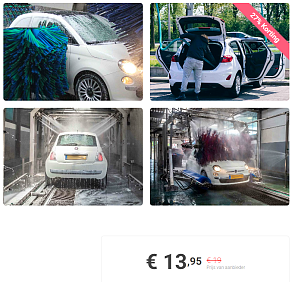 Carwash voor €11,45 i.p.v. €19,00 🚗💦