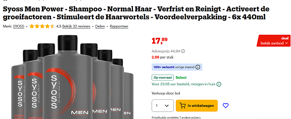 🧴 Syoss Men Power Shampoo, 6x 440ml