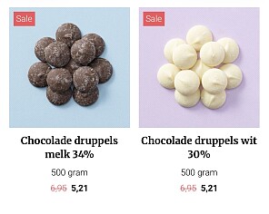 Chocolade druppels