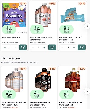 Milka Favourites 2 stuks voor 0,50