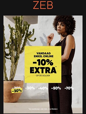 #nationale feestdag Zeb -10% EXTRA op alle solden!
