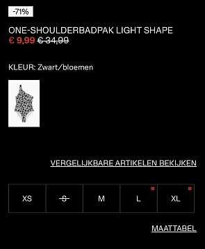 One schoulderbadpak -71%