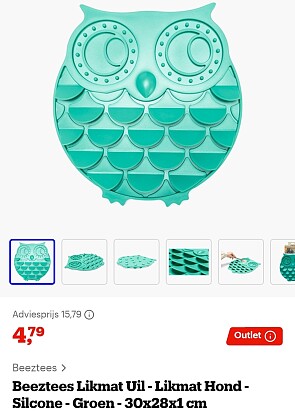 Beeztees silicone honden likmat uil -70%