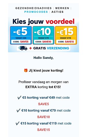 Pazzox tot €15 korting