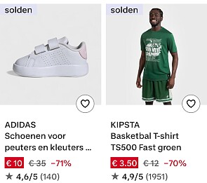 Tot 90% korting + extra 10€ korting vanaf 100€ ook op sale