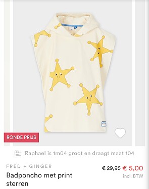 Fred + Ginger badponcho met sterren