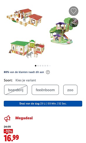 -32% houten zoo of feeënboom Playtive