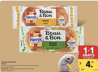 Harry’s hamburgerbroodjes 1+1 gratis in combi met coupon