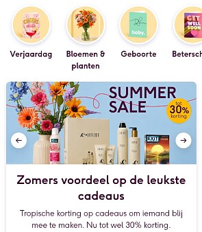 Tot -40% op geschenken bij Greetz