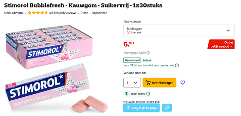 Stimorol Bubblefresh aan -72% besteld bij Bol