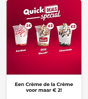 🍦🔥 Quick Deals Special - Crème de la Crème voor €2!