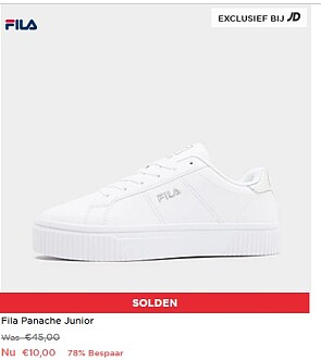 Fila sneakers vanaf 10 euro! Max 25 euro
