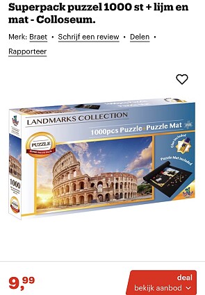 Colloseum puzzel + mat & lijm