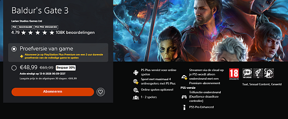 ⚔️ Baldur's Gate 3 - PS5