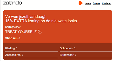 -15% extra op Zalando