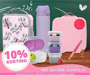 10% korting op alle schoolproducten