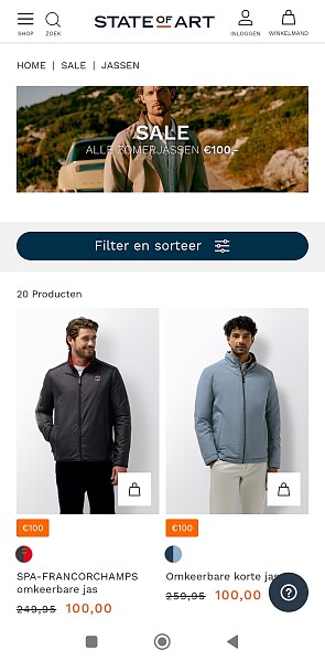 State of Art zomerjassen aan €100