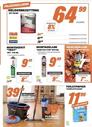 Kelderbezetting, boordsteen, zouttabletten, opbergbox