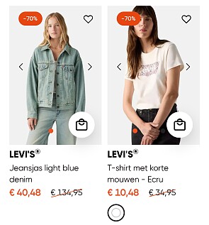 Levi's aan 70% korting