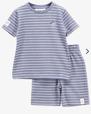 -70% Blauw/wit gestreepte pyjama