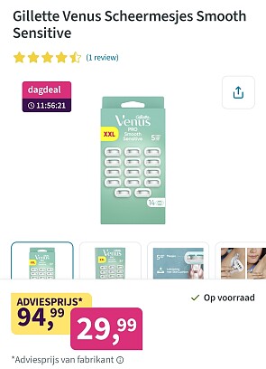 Dagdeal: Gillette Venus scheermesjes
