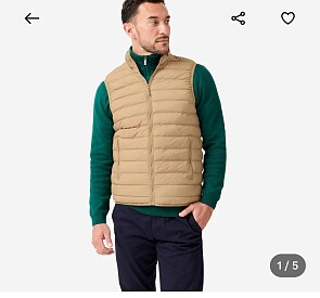 Heren bodywarmer voor 6€ ipv 42€!