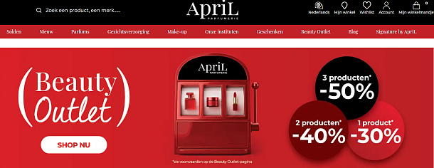 April Beauty Outlet tot -50% 💄🌹