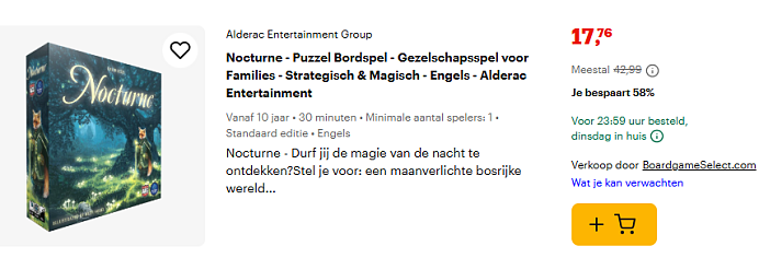 EN versie bordspel Nocturne ✨ deal bij Bol