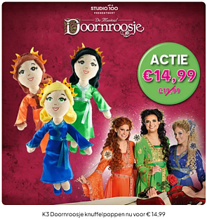 K3 🌹 Doornroosje knuffelpoppen deal