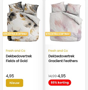 Dekbedovertrekken vanaf 4,95€