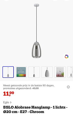 Eglo hanglamp voor 11,99€