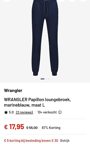 Wrangler joggingbroek maat L