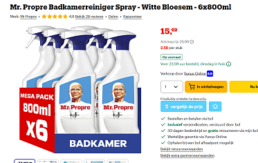🧼 Mr. Propre Badkamerreiniger Mega Pack -48% korting!