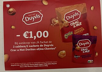 Coupon Duyvis crac a nut aan rek bij Delhaize