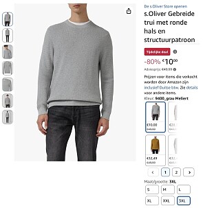 s.Oliver Gebreide trui 3XXL