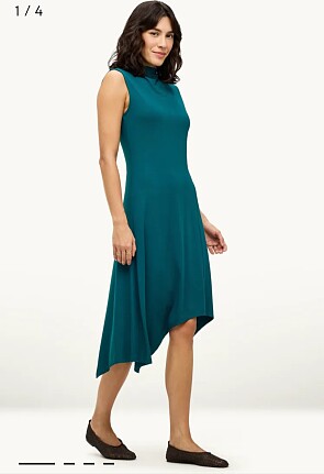 Jurk met viscose straight fit