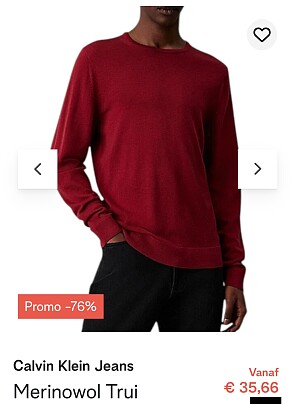 Calvin klein wollen trui