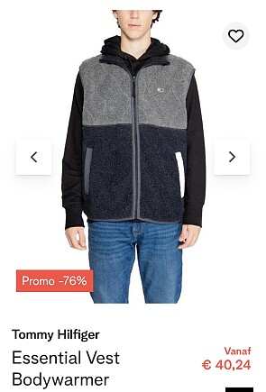 Tommy bodywarmer aan 40,24€