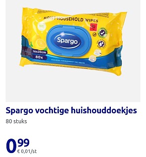 Vochtige huishouddoekjes goedkoop bij Action