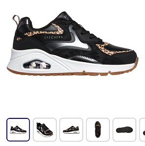-49% Skechers UNO GEN1-LEOPARD SURGE Meisjes Sneakers Zwart