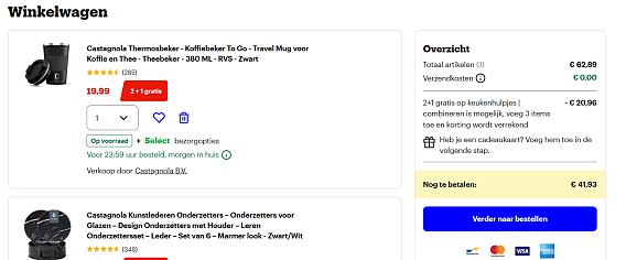 🎉 2+1 GRATIS op keukenmateriaal van Castagnola!
