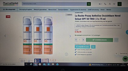 La Roche-Posay Anthelios Nevel gelaat nu -44%