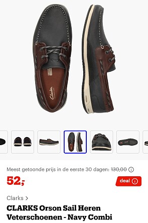 Clarks herenschoenen 52€ ipv 130€