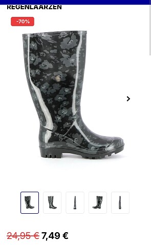 Regenlaarzen dames 7,49€!