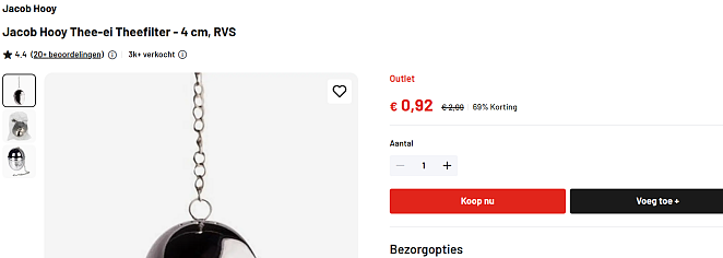 🍵 Jacob Hooy Thee-ei Theefilter - 69% korting!