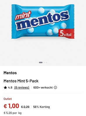 Mentos Mint 5-pack