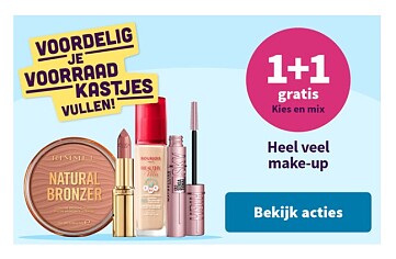 1+1 gratis 💄 make-up bij Plein